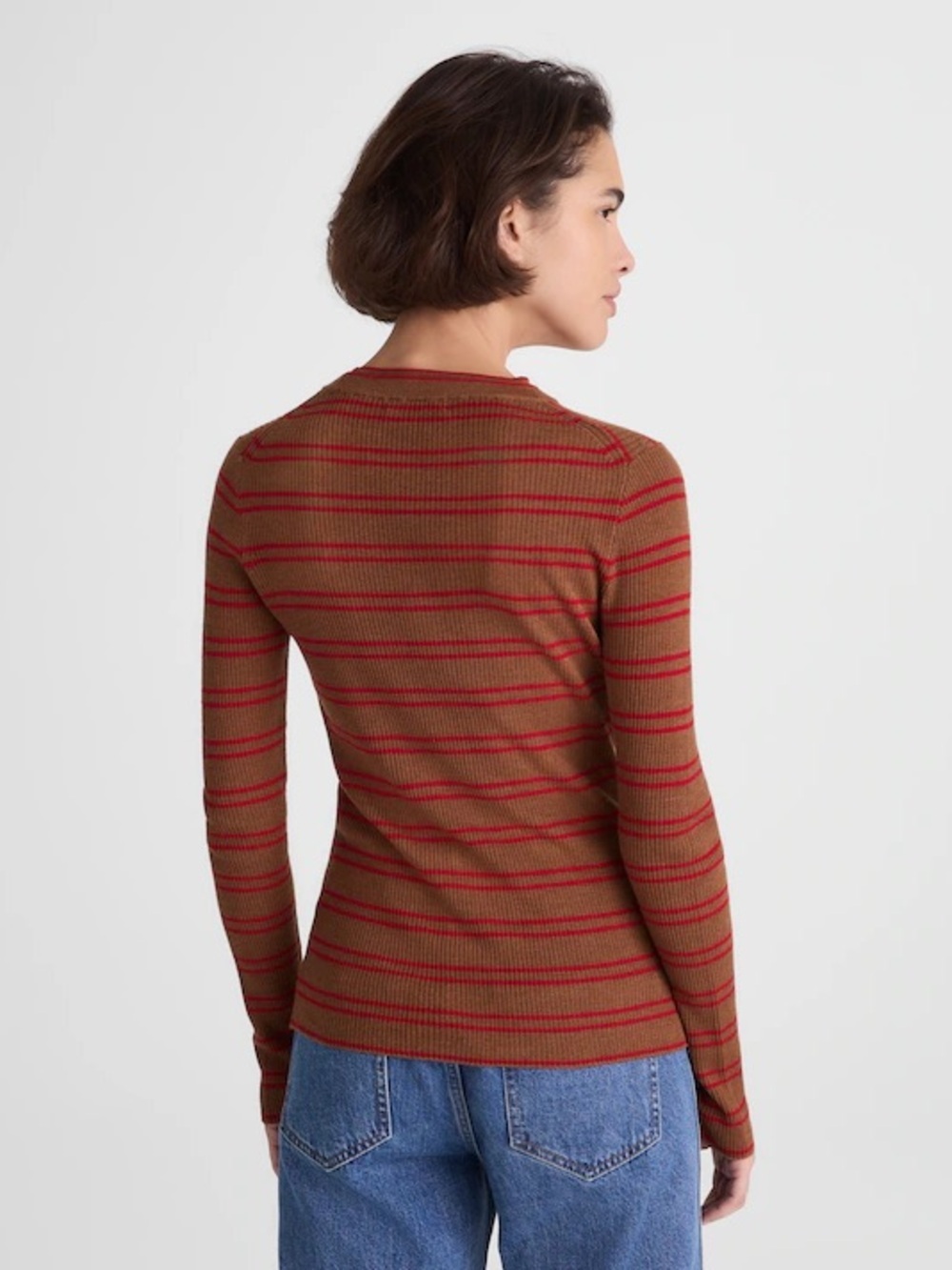 Madewell Double Layered Crewneck in Merino-Silk Blend S - Picture 5 of 9